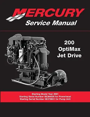 Mercury 200 Optimax Jet Drive Service Workshop Repair Manual • $35