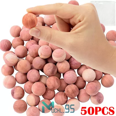 50PCS Aromatic Cedar Balls Wood Block For Clothes Garment Storages And Drawers • $14.49