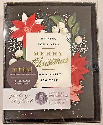 8 Minted Christmas Notecards & Envelopes - 5.5  X 4.25  - NEW!!! • $11.99