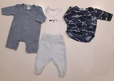 18. Baby Boy Clothes 000 Patch Monster Blue Camo Animals Romper 0 - 3 Mo Pack • $7