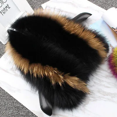 Women Real Fox Fur Collar Winter Neck Warm Natural Fox Fur Scarf Luxury Scarves • $21.64