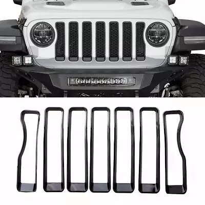 7X Front Grille Inserts Cover Grill Guard Trim For Jeep Wrangler JL 2018-2020 • $35.95