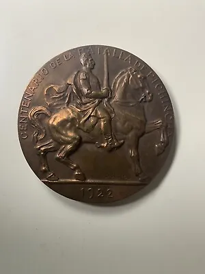 Big Medalion: Medal Ecuador Centenario Batalla Del Pichincha 1822-1922 • $140