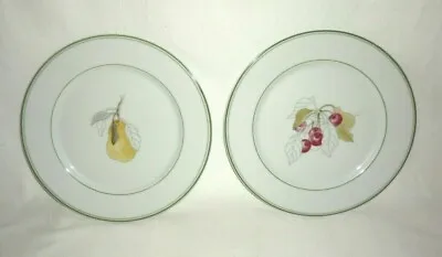 Block Spal Watercolors 1984 Mary Lou Goertzen 2 Salad Dessert Plates Pear Cherry • $14.99