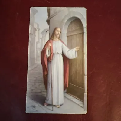 $1.99 • Buy Vintage Catholic Holy Card - Christ Knocking