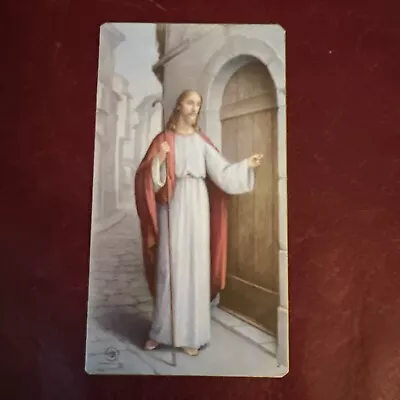 Vintage Catholic Holy Card - Christ Knocking • $1.99