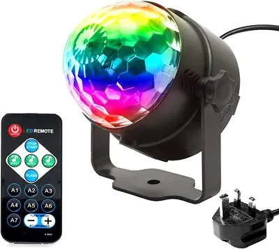 £10.94 • Buy Disco Lights, KOOT Sound Activated Disco Ball Lights With Remote Control RGB DJ