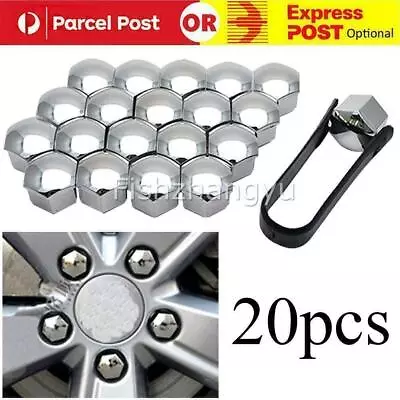 20x 17mm Chrome Car Wheel Nut Bolt Covers Caps Universal For Any Car Silver AUS • $10.95