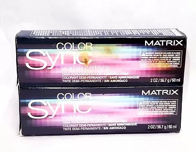 🔶️ 2 LOT Matrix Color Sync Watercolors CORAL PEACH Hair Color 2 Oz 🔶️ DEAL 🔶 • $17.95