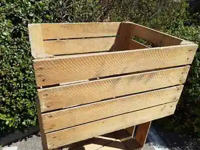 £15.49 • Buy Wooden Crate Boxes Storage Apple Fruit Plain Wood Box Craft Crates Furniture