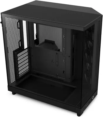 NZXT H6 Flow Compact Dual-Chamber Gaming PC Case Tempered Glass Black 3x 120mm • £109.99