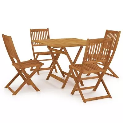$347.95 • Buy Wooden Dining Set Outdoor Garden Dinner Table And Chairs Foldable Furniture 5pcs