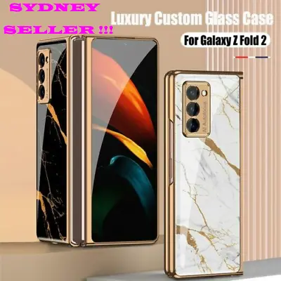 $29.99 • Buy Luxury Plating Painted Shockproof Glass Case Cover For Samsung Galaxy Z Fold 2 