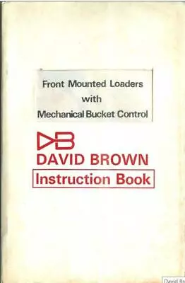 £12 • Buy David Brown Front Loader Instruction Manual