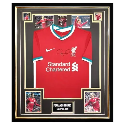 £1799.99 • Buy Signed Fernando Torres Shirt Framed - Liverpool Icon Autograph Jersey +COA