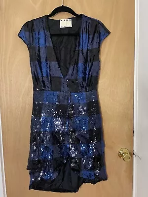 MIKE And CHRIS / Gonzalez Blue And Black Sequin Dress Size 4/6  • $150