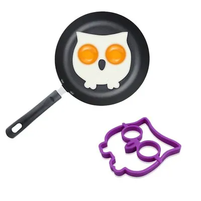 £2.99 • Buy Owl Shape Egg Fried Mould Shape Silicone Non Stick Random Colours Halloween Xmas