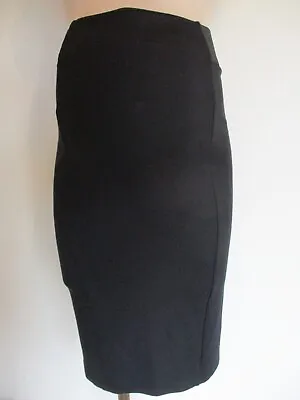 Dorothy Perkins Maternity Black Work Pencil Short Skirt Size 10 • £5.95