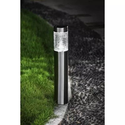 Solar Garden Light Bollard White LED - 57cm • £17.99