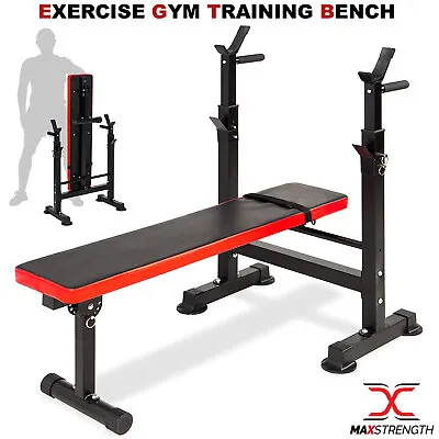 £69.85 • Buy Adjustable Exercise Weight Bench Dip Stand Home Office Training Gym Multiuse BLK