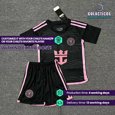 Messi Inter Miami Away Black Kids Full Set *PLEASE READ* • $39.99