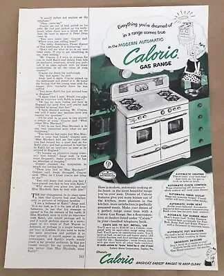 Caloric Gas Range Print Ad 1952 Orig Vintage 1950s Retro Home Decor Art Oven • $5