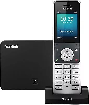 Yealink YEA-W56P Business HD IP 5 Dect Cordless Voip Phone And Device - Silver • $69.71