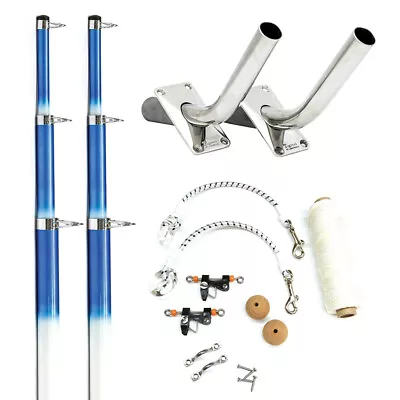 Tigress 15' Fiberglass Telescoping Outrigger System - White/Blue 88200-1 UPC ... • $240.11