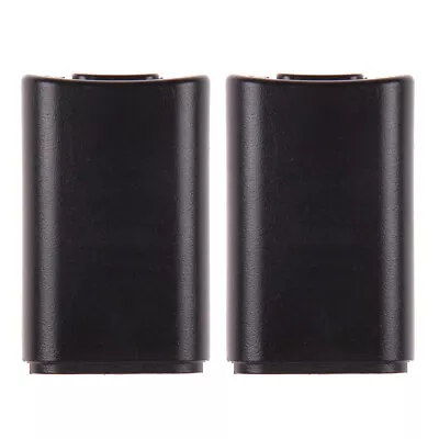 2pcs Battery Pack Cover Shell Case Kit Black For Xbox 360 Wireless Controller • £3.11