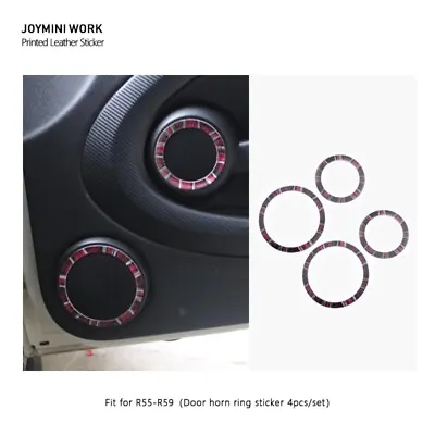 PU Speaker Cover Trim Door Horn Ring Sticker For MINI COOPER R55 R56 R57-R59 P • $11.99