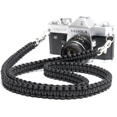 Braided Paracord Camera Strap With Metal Clasp Quick Release By Apmots  • $40