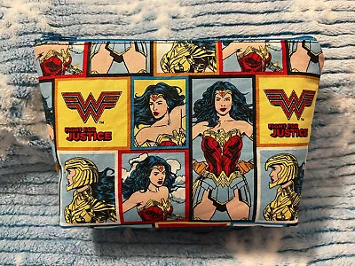 Wonder Woman Dc Comics Retro Makeup Bag Cosmetic Pouch Handmade 8  Zipper • $11