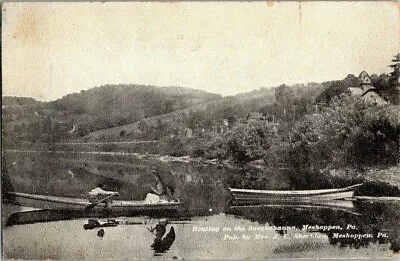 1910. Meshoppen Pa. Boating On The Susquehanna. Postcard Ep23 • $9