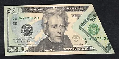 2004-a $20 Frn Federal Reserve Note “major Printed Foldover Error” • $499.95