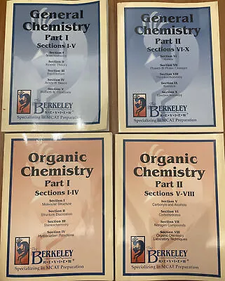 The Berkeley Review MCAT Preparation ORGANIC And GENERAL CHEMISTRY  Part 1 And 2 • $45