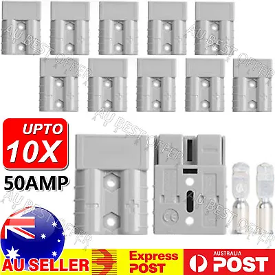 $15.48 • Buy 10 X Anderson Style Plug Connectors 50 AMP 12-24V 6AWG DC Power Tool AU