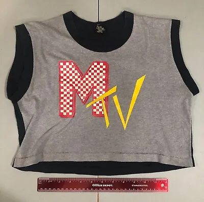 Vintage Top Half By Tropix Medium M MTV Half T-Shirt Cutoff T-Shirt Belly Shirt • $299.99