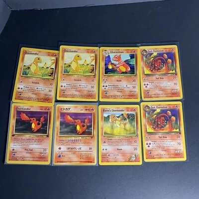 $15 • Buy Pokemon Vintage Lot - Charmander/Charmeleon Base Set, Rocket 1st Ed, Gym Heroes