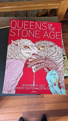 Queens Of The Stone Age Austin 2023 Poster Jermaine Rogers Sold Out Print NM • $115