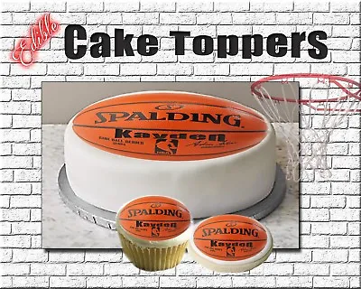 Basketball Edible Birthday Cake Cupcake Cookie Toppers Picture Transfer Sugar  • $7.30