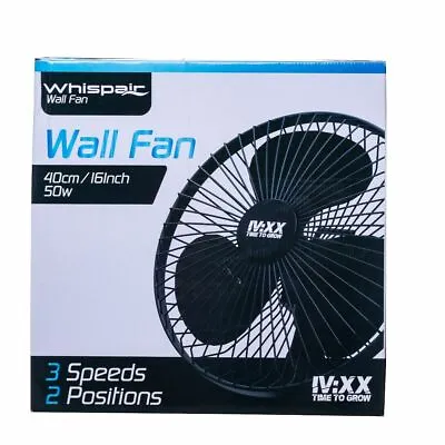 £29.99 • Buy IVXX 420 Time To Grow Oscillating Wall Fan 16'' - Grow Room Fan, Hydroponics 💨