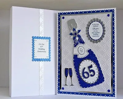 £24.99 • Buy Sapphire 45th/65th Wedding Anniversary Card Husband/Wife/Mum & Dad Personalised