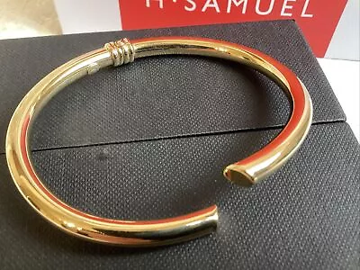 BNIB 9ct 375 Gold Twist & Hinged Modern Bangle H SAMUEL 5.3g • £350