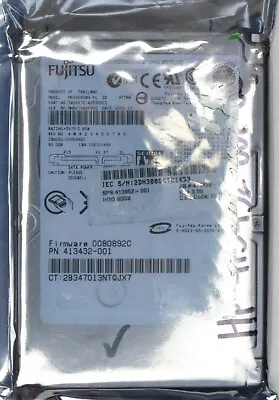 $14.99 • Buy Fujitsu MHV2080BH 80GB 2.5  SATA HDD Internal Laptop Hard Drive