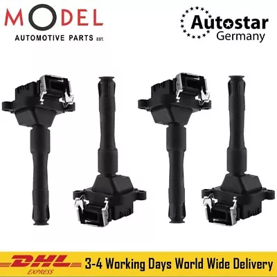 Autostar 4x Engine Ignition Coil For Audi-Volkswagen 022905715E • $84