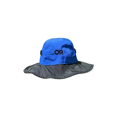 Vtg 90s Outdoor Research OR Goretex Rain Hat Mens Tech USA M Blue/Black • $24.50