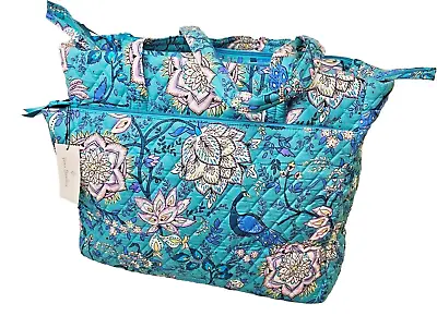 Vera Bradley Ultimate Travel Tote Bag In Cotton  Peacock Garden • $62