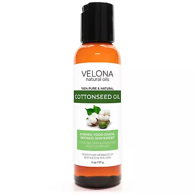 CottonSeed Oil By Velona - 2 Oz Refined Cold Pressed | Cooking Dressing Skin • $7.17