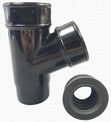 Gutter Down Pipe Rainwater 40mm Adaptor Connector Kit For 68mm Black Drain Pipe • £13.09