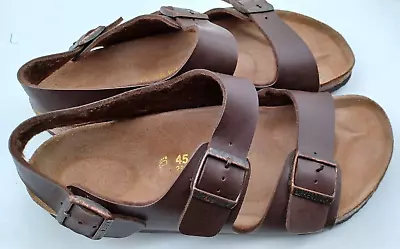 Birkenstock Brown  Milano Ankle Strap Sandals - Uk 10.5 Eur 45 Regular Fit • £37.99